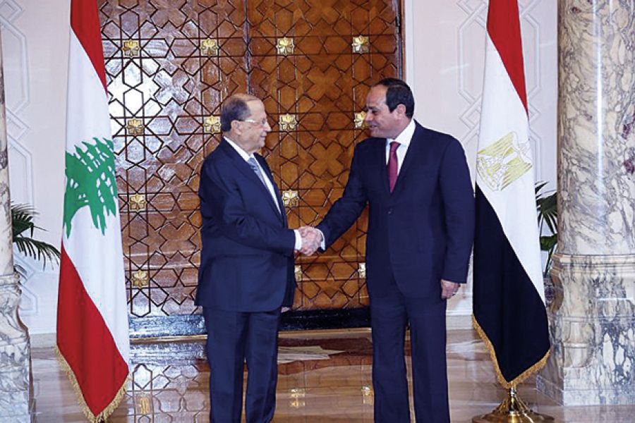 السيسى ورئيس لبنان 