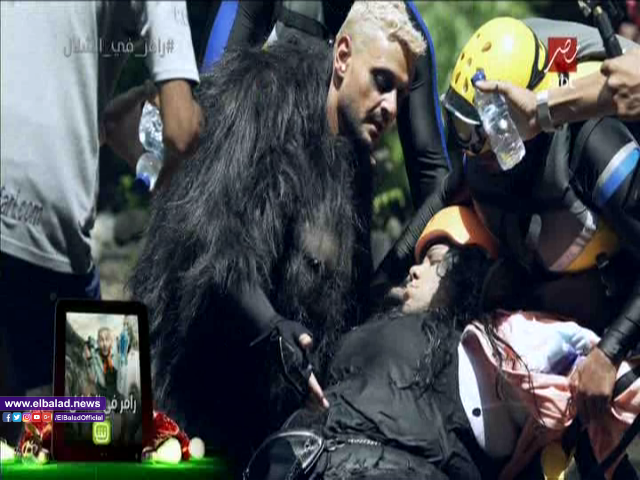 شيماء سيف تفقد وعيها ببرنامج رامز في الشلال