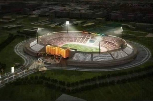 صورة لماكيت ستاد القاهرة بعد التطوير