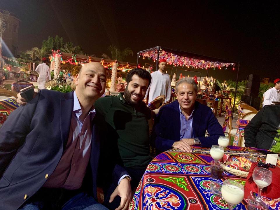 تركي ال شيخ وخالد الدرندلي وعمرو اديب