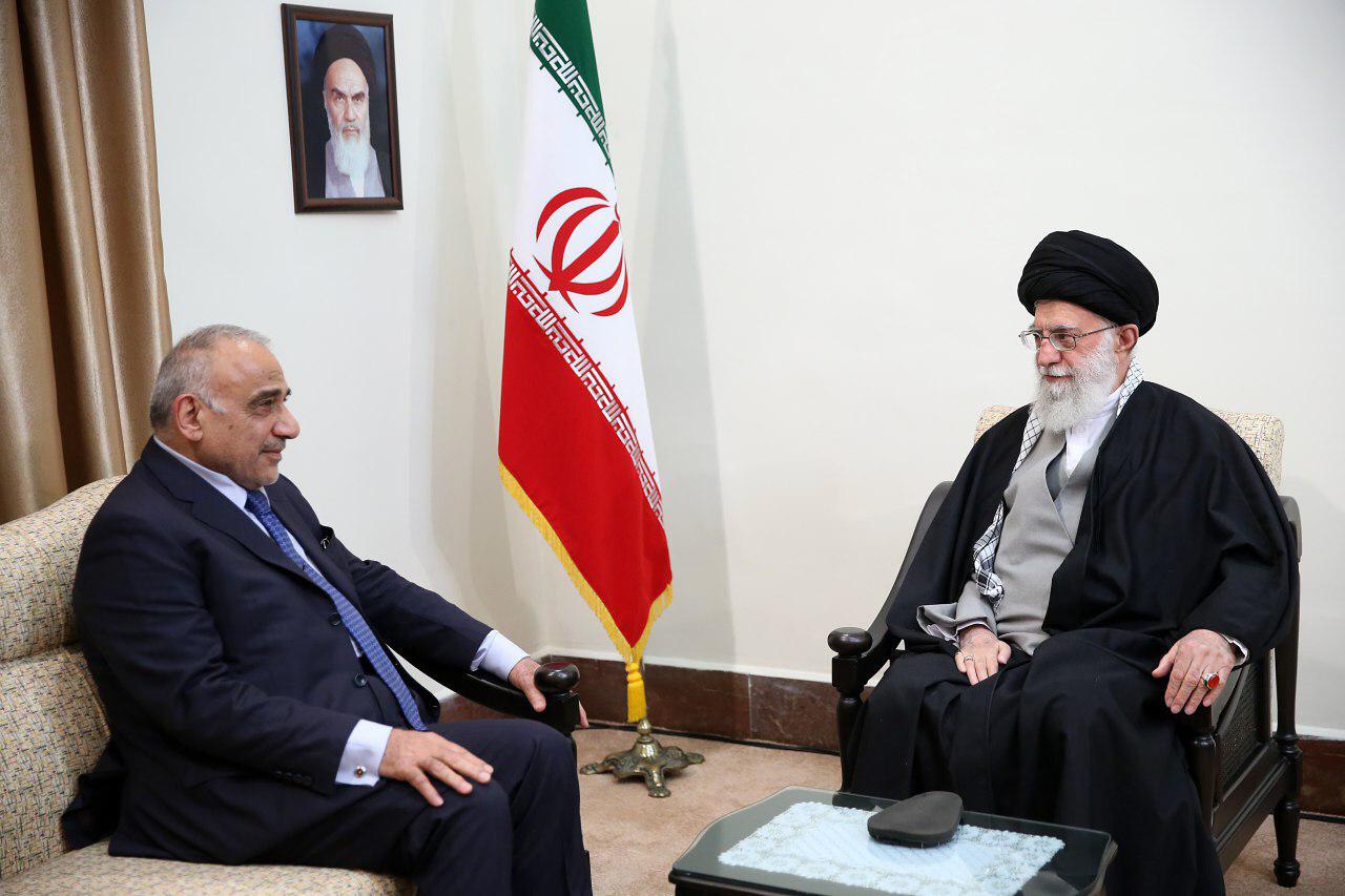 المرشد الإيراني علي خامنئي وعادل عبد المهدي المرشد الإيراني علي خامنئي وعادل عبد المهدي