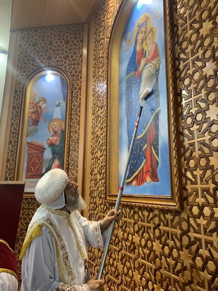 صلوات تدشين كنيسة القديس البابا أثناسيوس ا