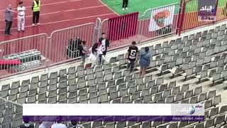 زوجه جنش وخطيبه عنتر يؤازرون الزمالك امام نهضه البركان