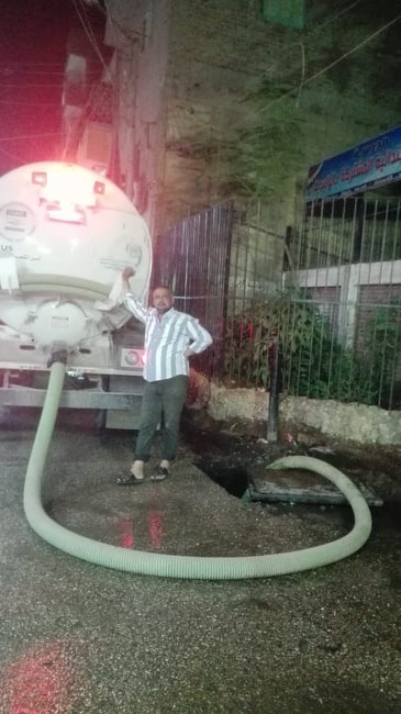 حل شكوى المواطنين من طفح الصرف الصحي بالوليدية 