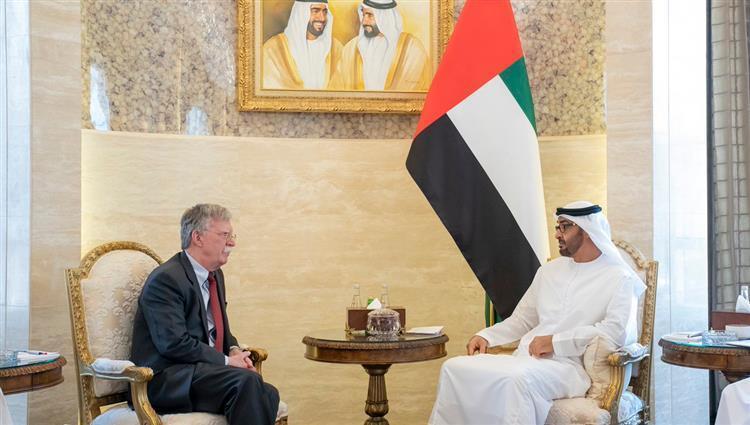 الشيخ محمد بن زايد وجون بولتون الشيخ محمد بن زايد وجون بولتون