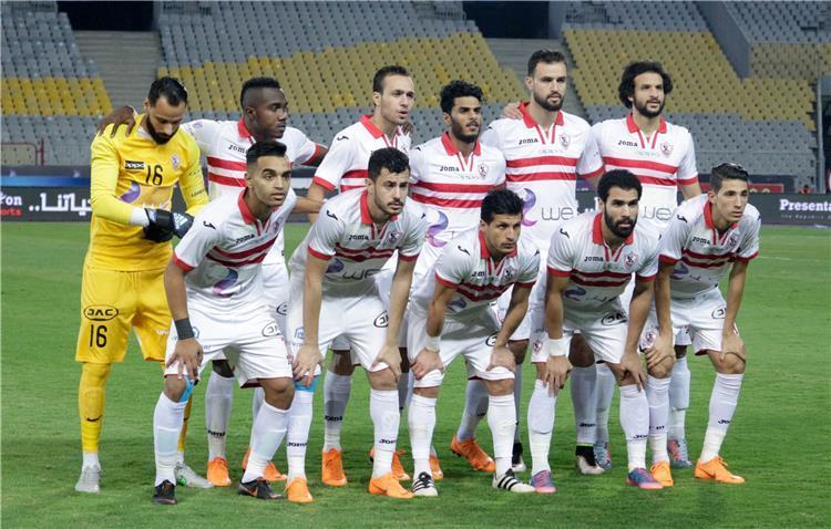 لاعبو الفريق الاول لكرة القدم بنادي الزمالك 