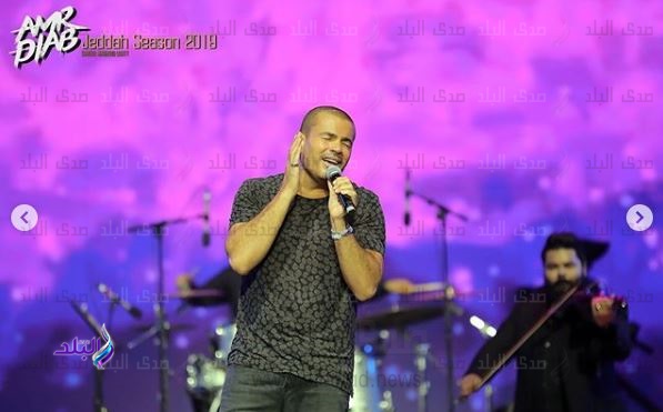 عمرو دياب خلال الحفل
