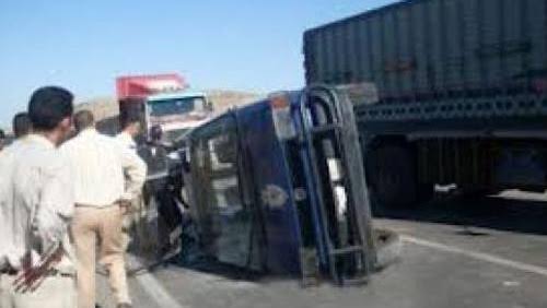 إصابة رئيس مباحث ونقيب شرطة في حادث تصادم بالمنوفية