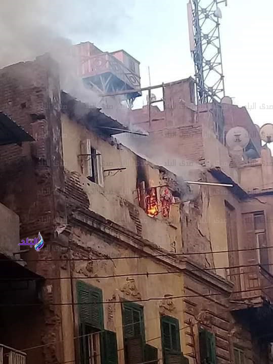 حريق بعقار فى دمنهور