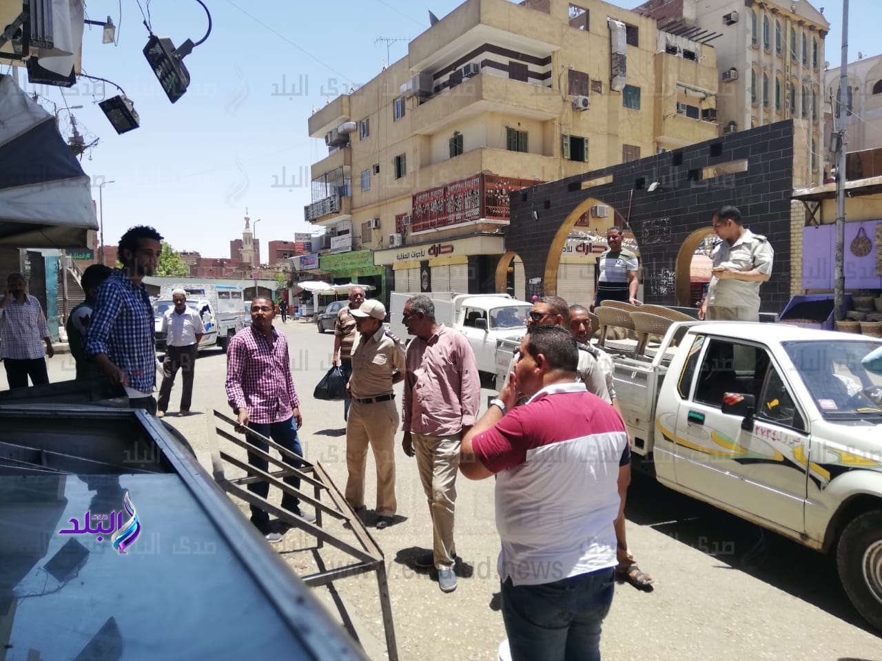 رفع الإشغالات بشوارع وأسواق أسوان