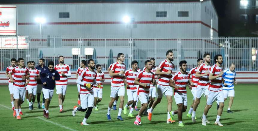 تدريبات بدنية قوية للاعبي الزمالك 