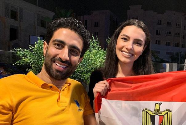 كارمن سليمان مع زوجها كارمن سليمان مع زوجها