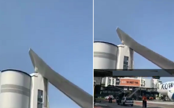صورة من حادث الاصطدام  صورة من حادث الاصطدام