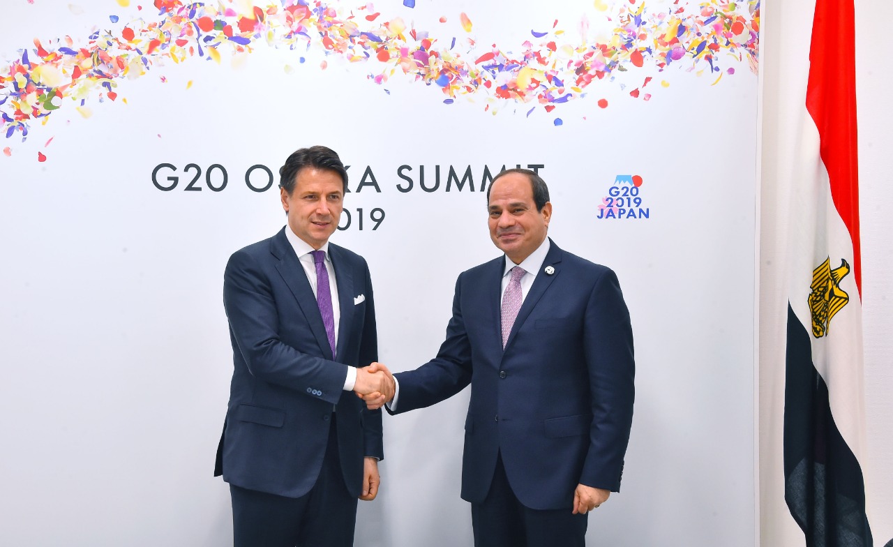 السيسي ورئيس الوزراء الإيطالي السيسي ورئيس الوزراء الإيطالي