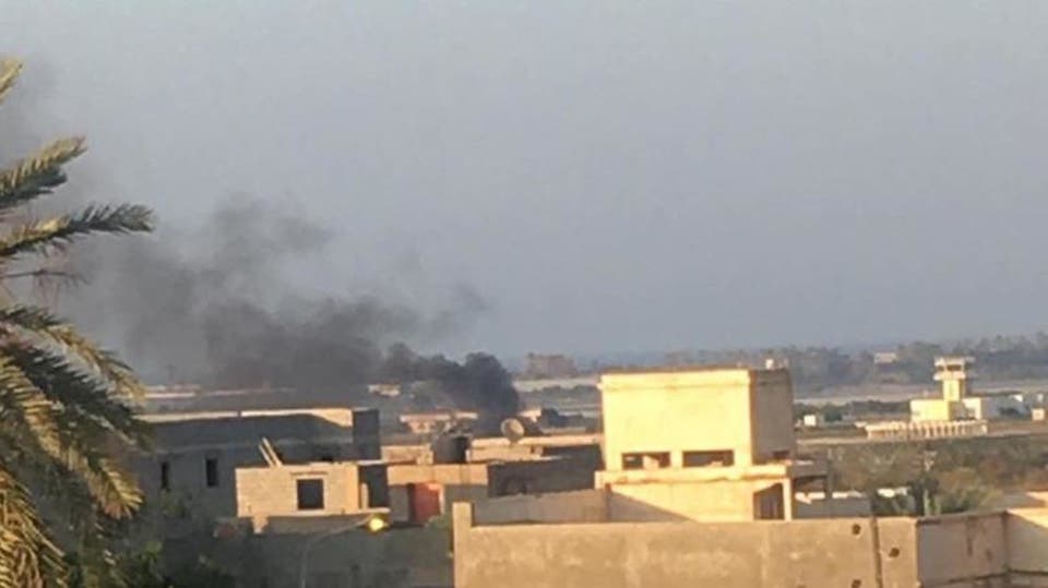من القصف على مطار معيتيقة من القصف على مطار معيتيقة