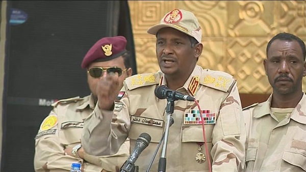 نائب رئيس المجلس العسكري السوداني محمد حمدان حميدتى نائب رئيس المجلس العسكري السوداني محمد حمدان حميدتى