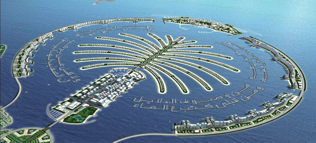نخلة جميرا في دبي- الامارات العربية المتحدة  نخلة جميرا في دبي- الامارات العربية المتحدة