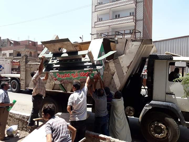 تحرير 117 مخالفة ومحضر في حملة للتعديات بمدينة قويسنا