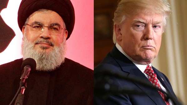الرئيس الأمريكي وأمين عام حزب الله الرئيس الأمريكي وأمين عام حزب الله