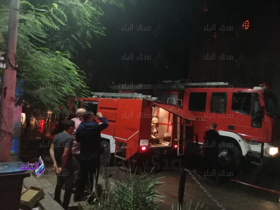 سيارات الاطفاء من موقع الحادث 