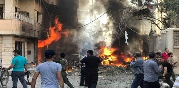 للقطات الأولى من التفجير الإرهابي بالقامشلي السورية