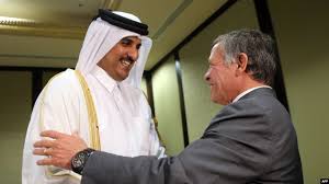 الملك عبدالله بن الحسين وتميم بن حمد 