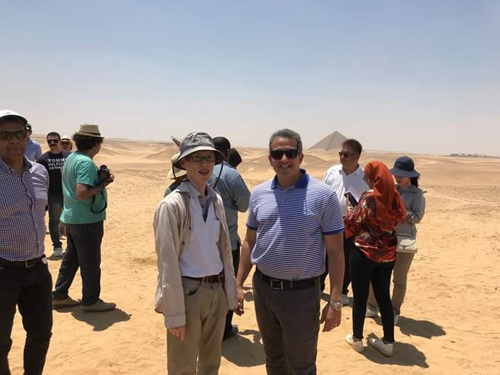جانب من زيارة السفير الياباني للهرم