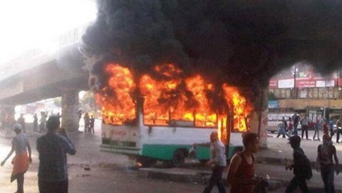 حريق يلتهم الأتوبيس