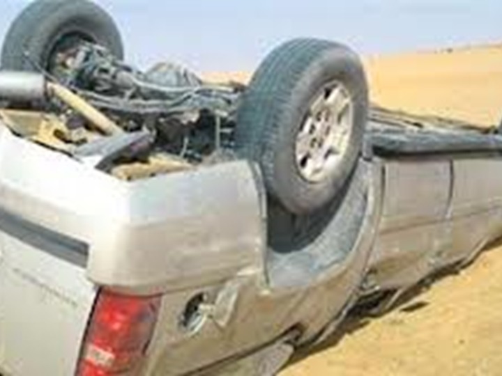 حادث إنقلاب سيارة 