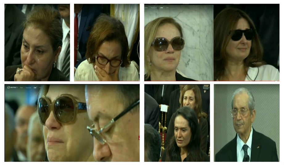 حزن وبكاء أثناء تشيع جنازة الرئيس التونسي الراحل