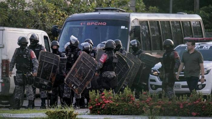 صورة أرشيفية لشرطة مكافحة الشغب في البرازيل صورة أرشيفية لشرطة مكافحة الشغب في البرازيل