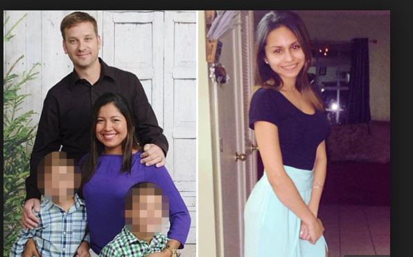 الضحية والقاتل المتهم مع عائلته