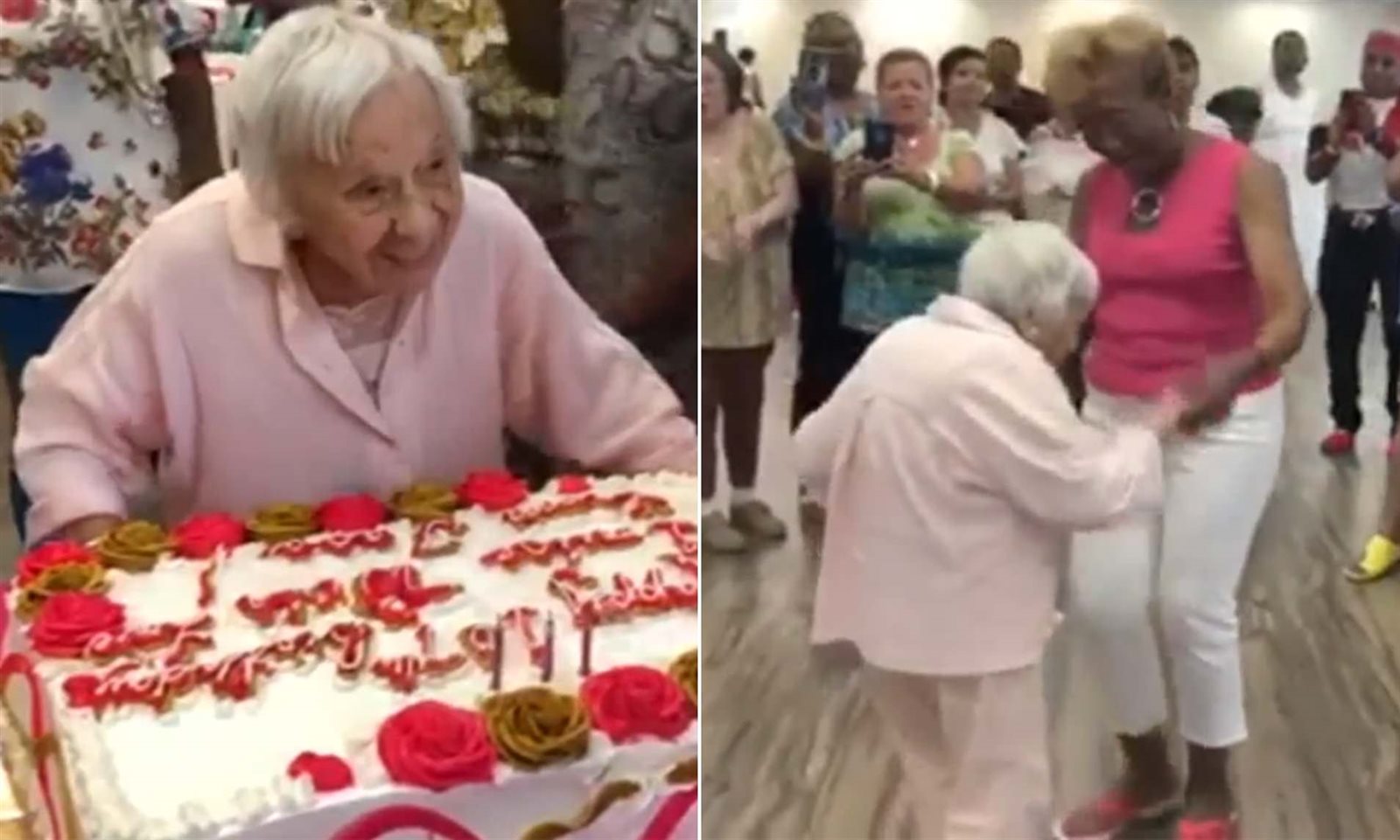 سينيور ترقص في عيد ميلادها الـ107