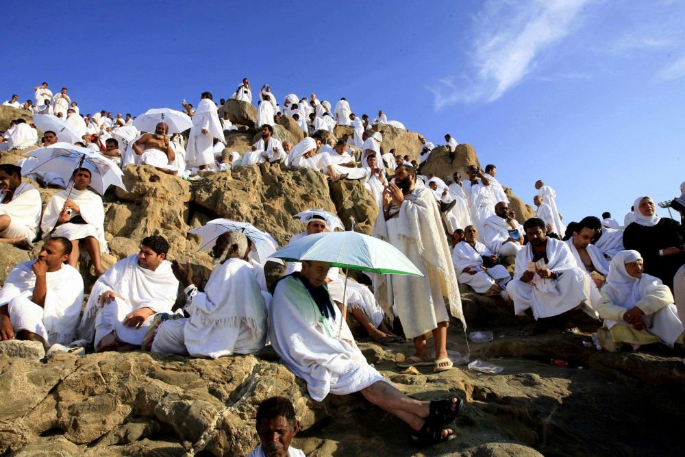 حجاج على جبل عرفة حجاج على جبل عرفة