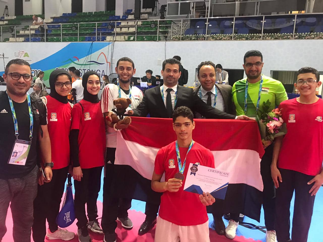 محمد حسن لاعب منتخب مصر للتايكوندو 