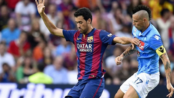 مباراة برشلونة ونابولي
