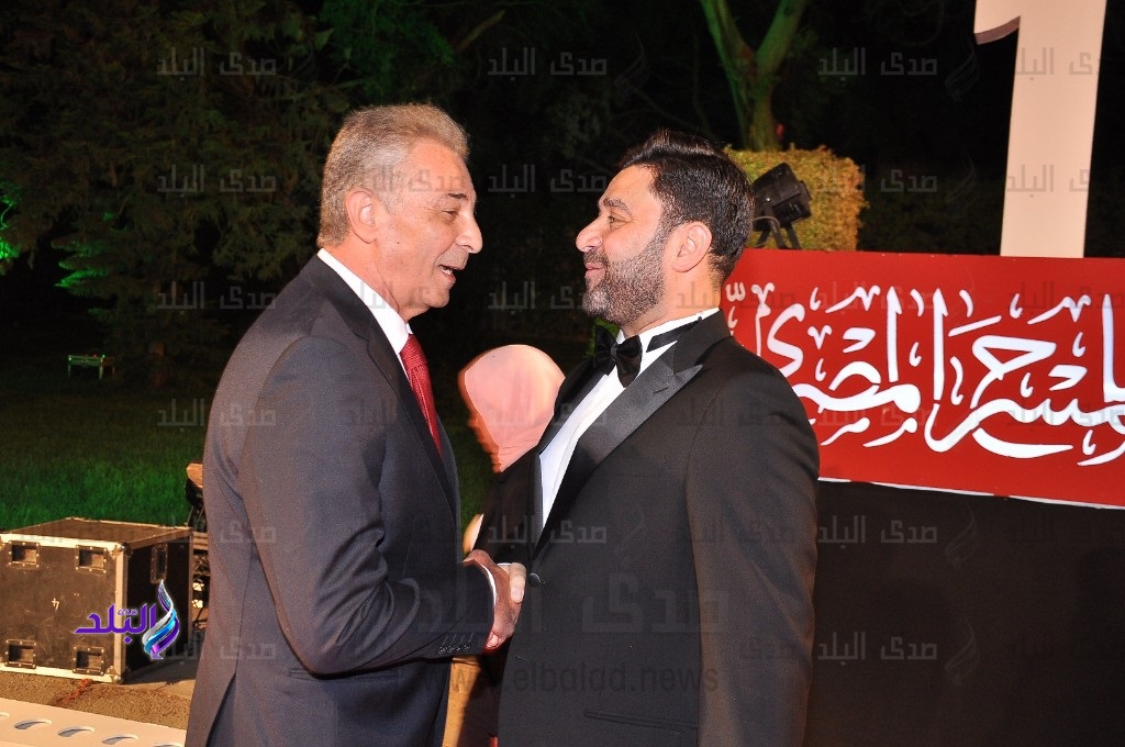 محمود حميدة وأحمد شاكر فى افتتاح القومى للمسرح