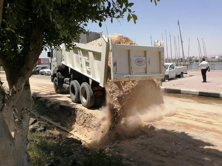 استكمال المرحلة الثالثة من أعمال تطوير كورنيش النيل بالأقصر