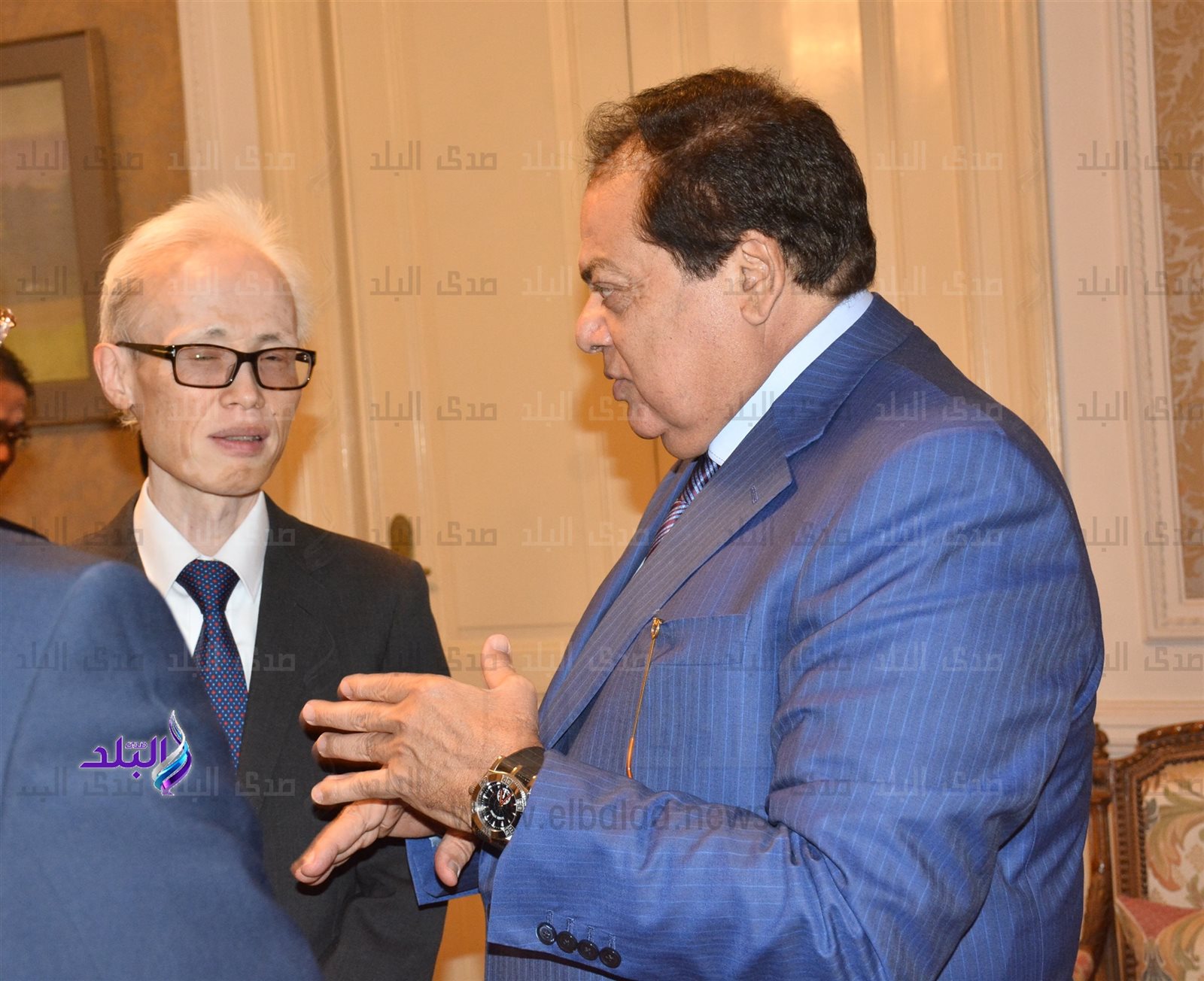 رجل الاعمال محمد ابو العينين والسفير الياباني بالقاهرة