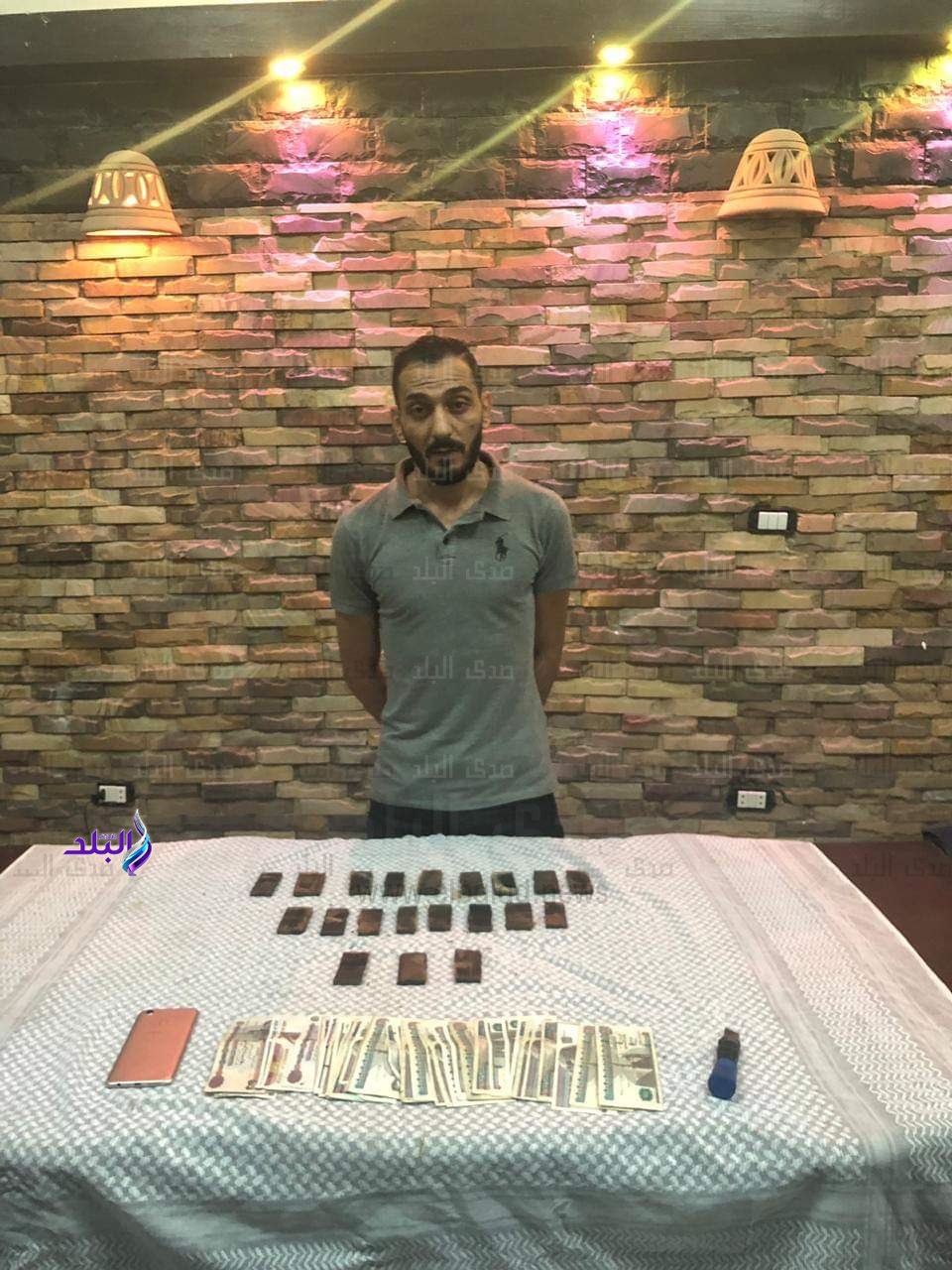 المتهم عقب ضبطه المتهم عقب ضبطه