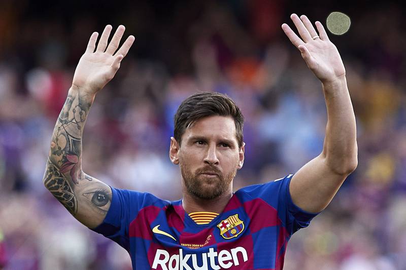 ليونيل ميسي نجم فريق برشلونة