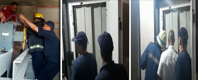 إنقاذ مواطن علق داخل مصعد