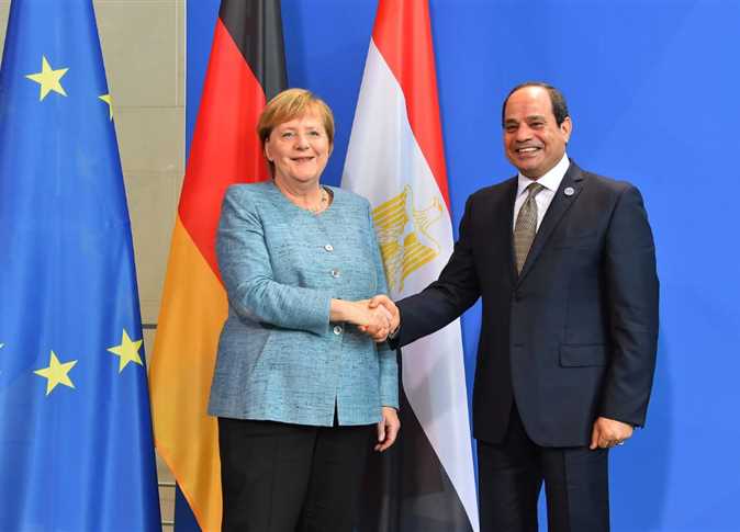 الرئيس عبد الفتاح السيسي والمستشارة الألمانية 