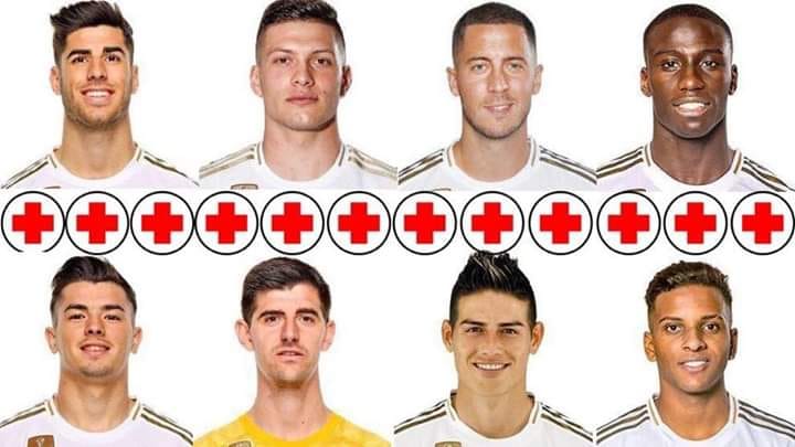 لاعبي فريق ريال مدريد