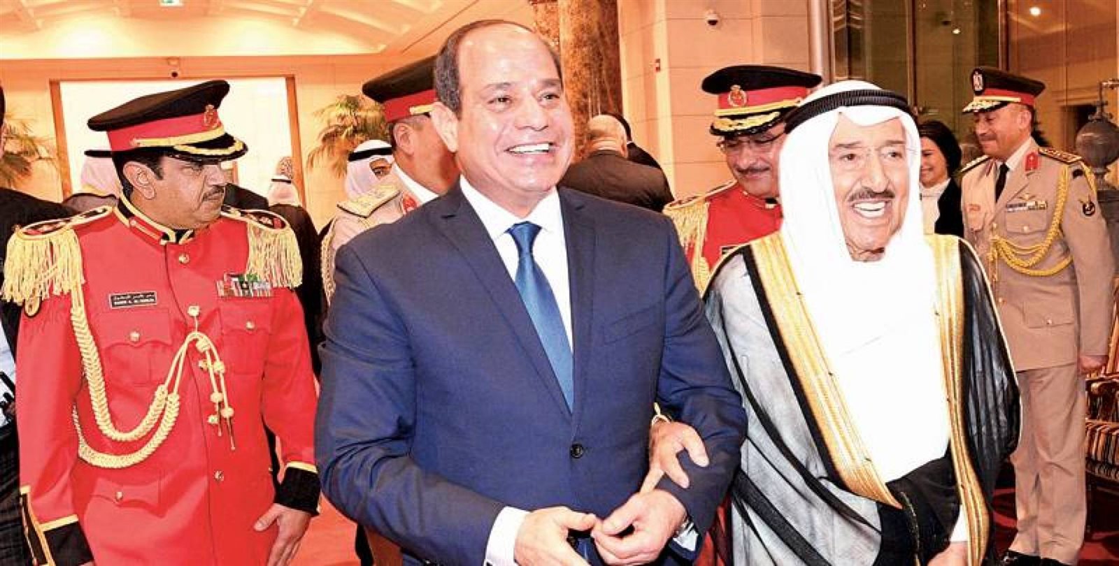 الرئيس السيسي والشيخ الصباح الأحمد الجابر الصباح