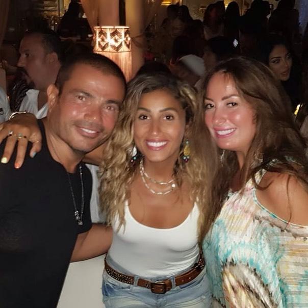 نيرمين الفقى ودينا الشربينى وعمرو دياب