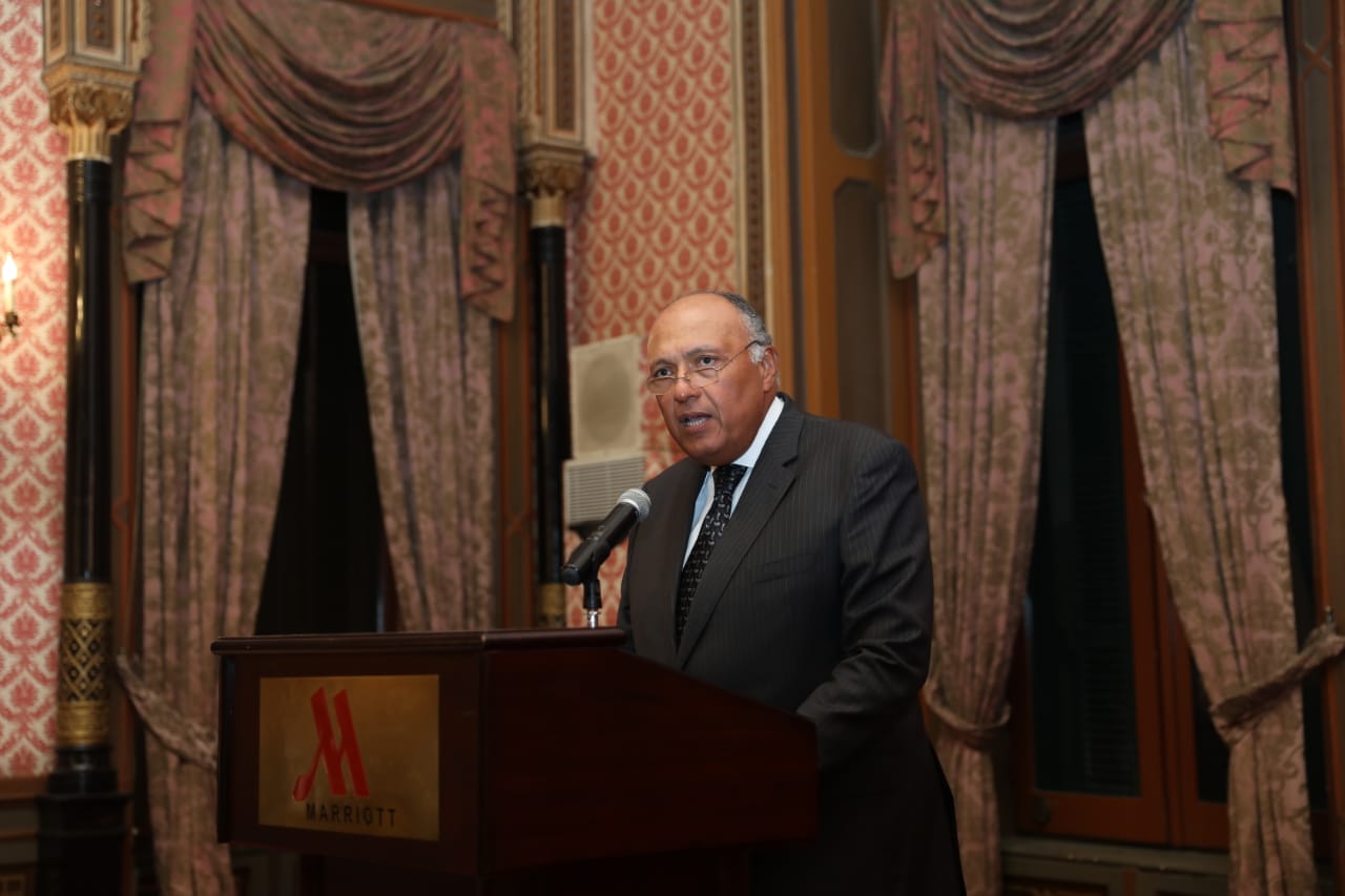 وزير الخارجية خلال كلمته