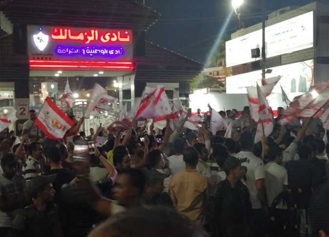 احتفالات أعضاء نادي الزمالك