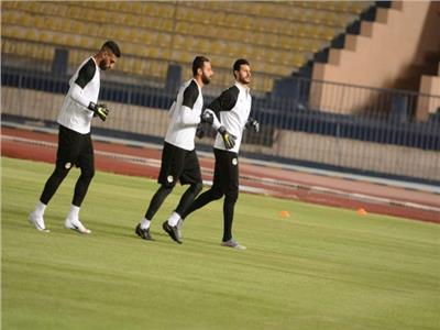 جنش واحمد ومحد الشناوي من مران منتخب مصر 