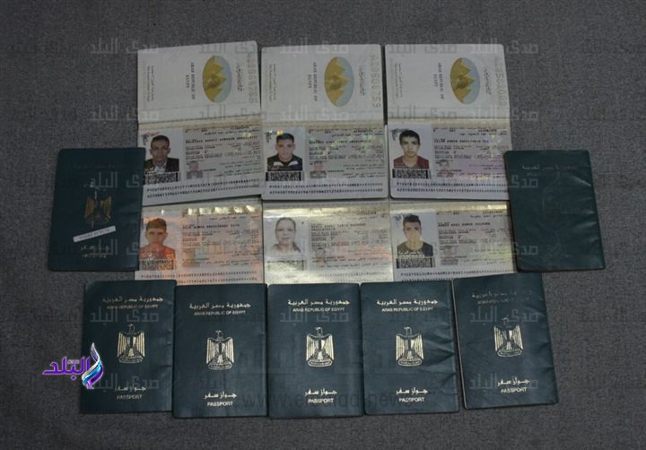 جوازات سفر الخلية الإرهابية بعد ضبطها